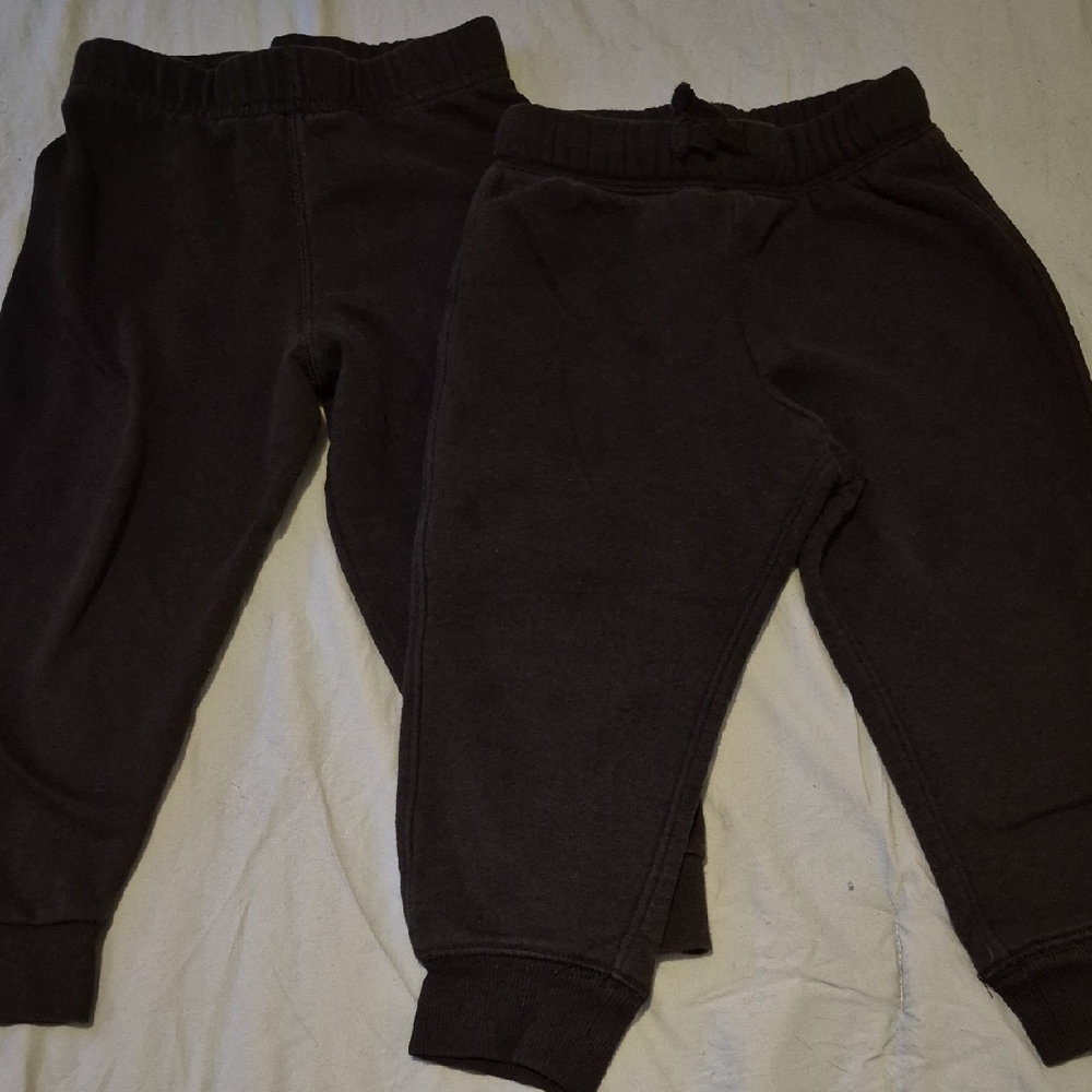 2 Pairs Kids 3T Black Sweatpants